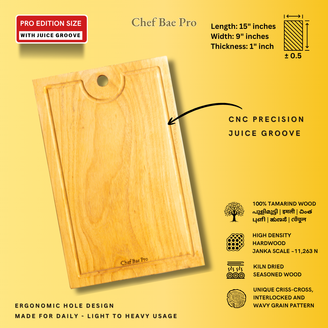 Chef Bae Pro - Tamarind Wood High Density Cutting Board