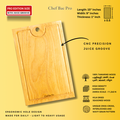 Chef Bae Pro - Tamarind Wood High Density Cutting Board