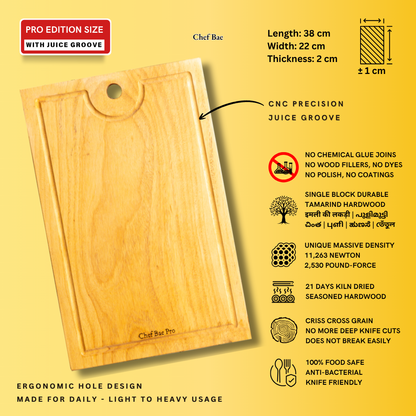 Chef Bae Pro - Tamarind Wood High Density Cutting Board