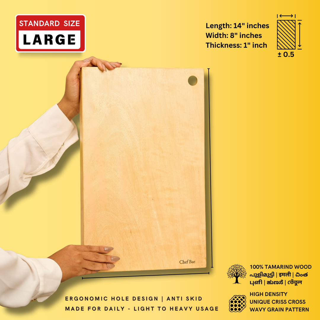 Chef Bae Tamarind Wood High Density Cutting Board - Classic Rectangle
